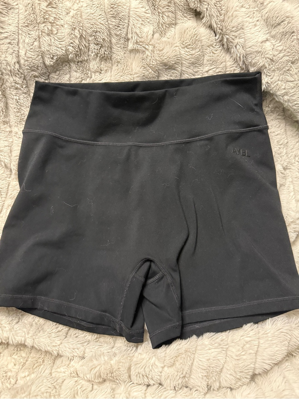 AYBL Black High-Rise Bike Shorts